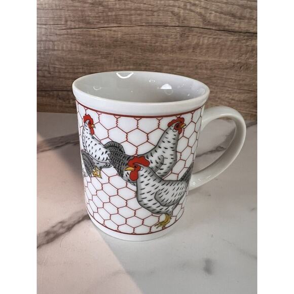 Vintage Takahashi Chicken Mug Cup Farm Japan Country - Picture 1 of 14